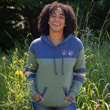 Paw Stripe Crossover Applique Hoodie - Aaria Tees Aaria Tees