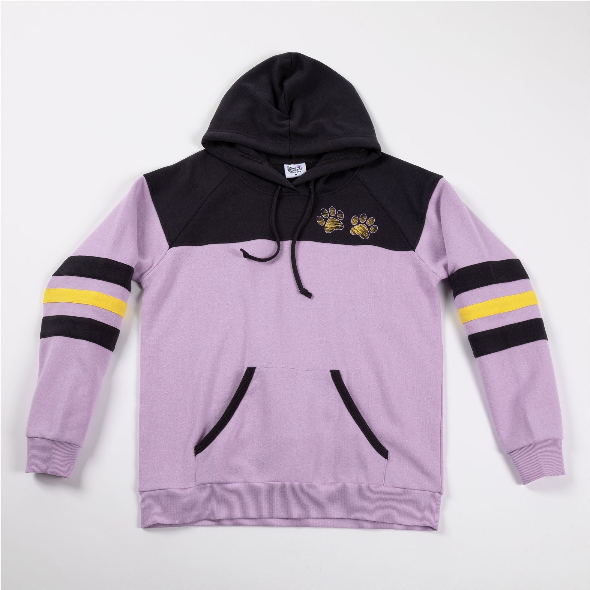 Paw Stripe Crossover Applique Hoodie - Aaria Tees Aaria Tees