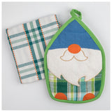 Garden Gnome Pot Holder & Dish Towel Set - Aaria Tees Aaria Tees