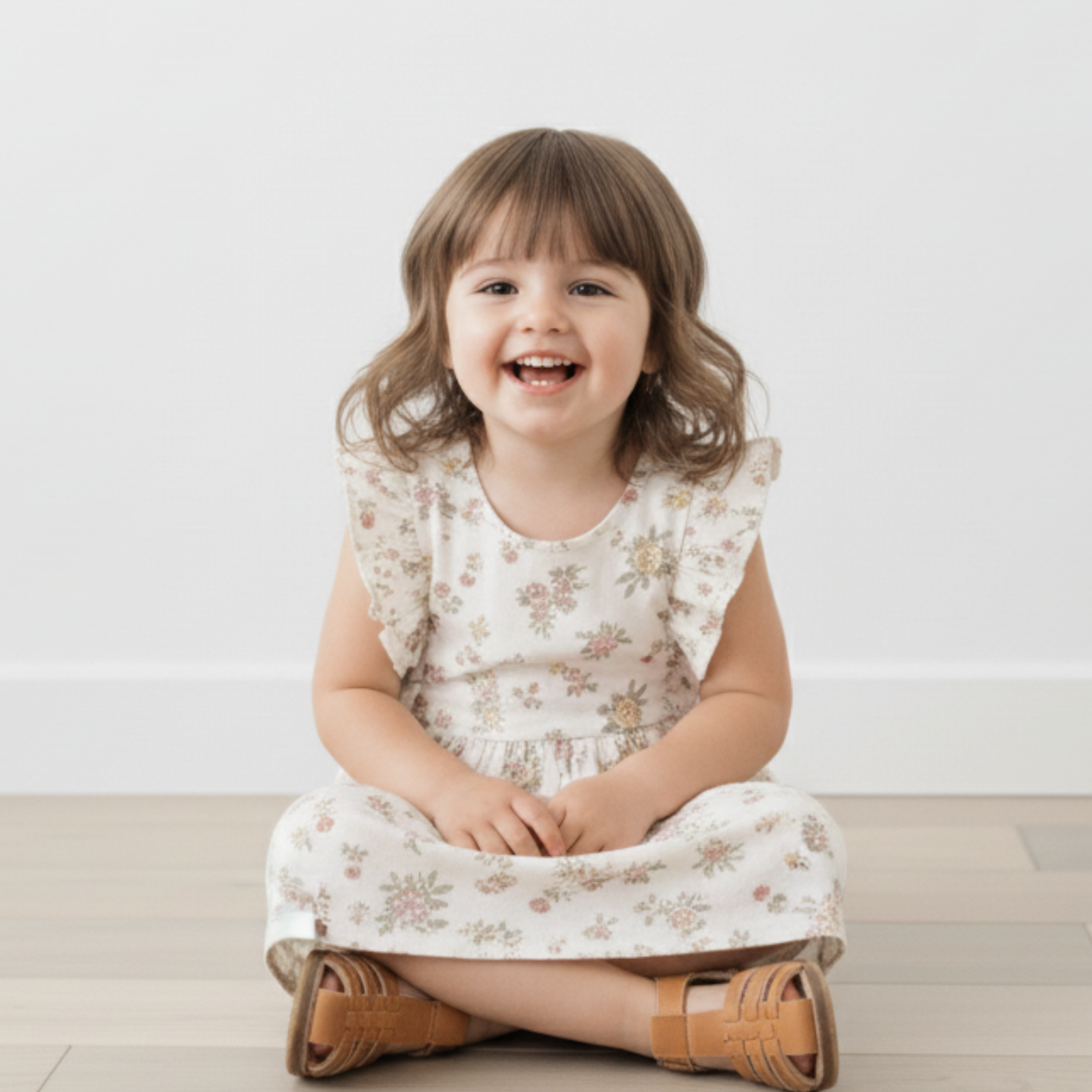 Organic Flutter Dress - Meadow - Aaria Tees Aaria Tees