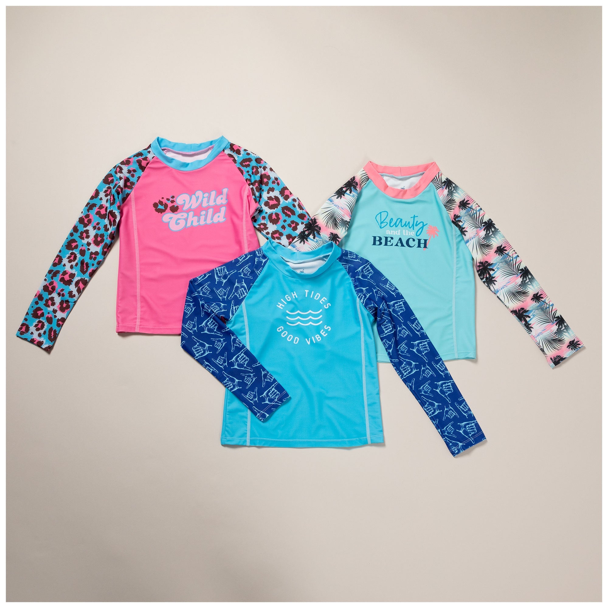 Kids Long Sleeve Rashguard Swim Shirt - Aaria Tees Aaria Tees