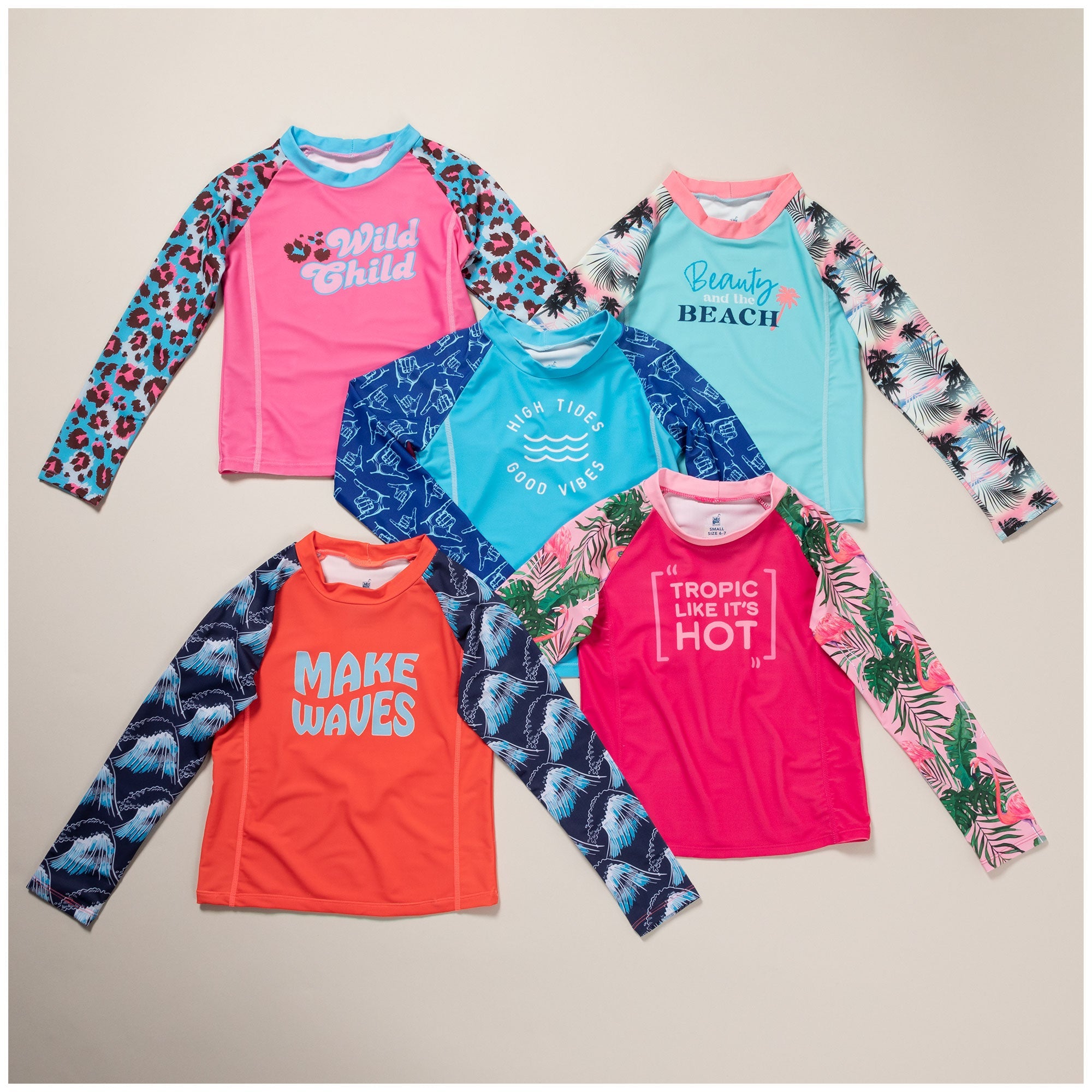 Kids Long Sleeve Rashguard Swim Shirt - Aaria Tees Aaria Tees