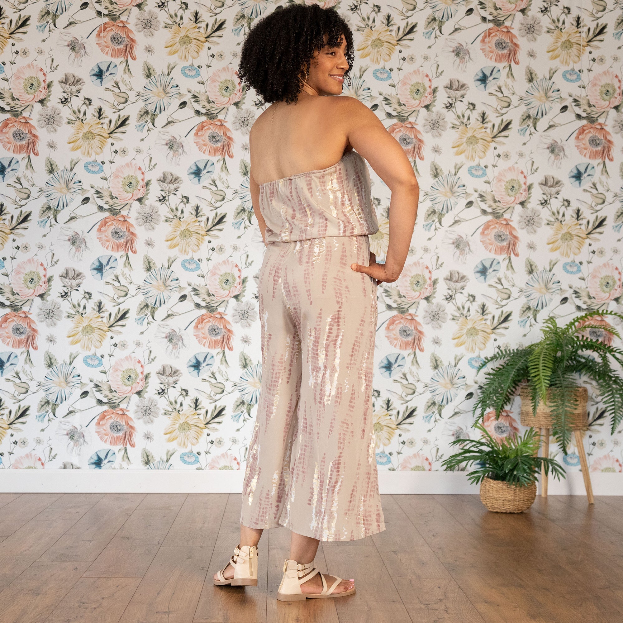 Saree Inspired Strapless Jumpsuit - Aaria Tees Aaria Tees
