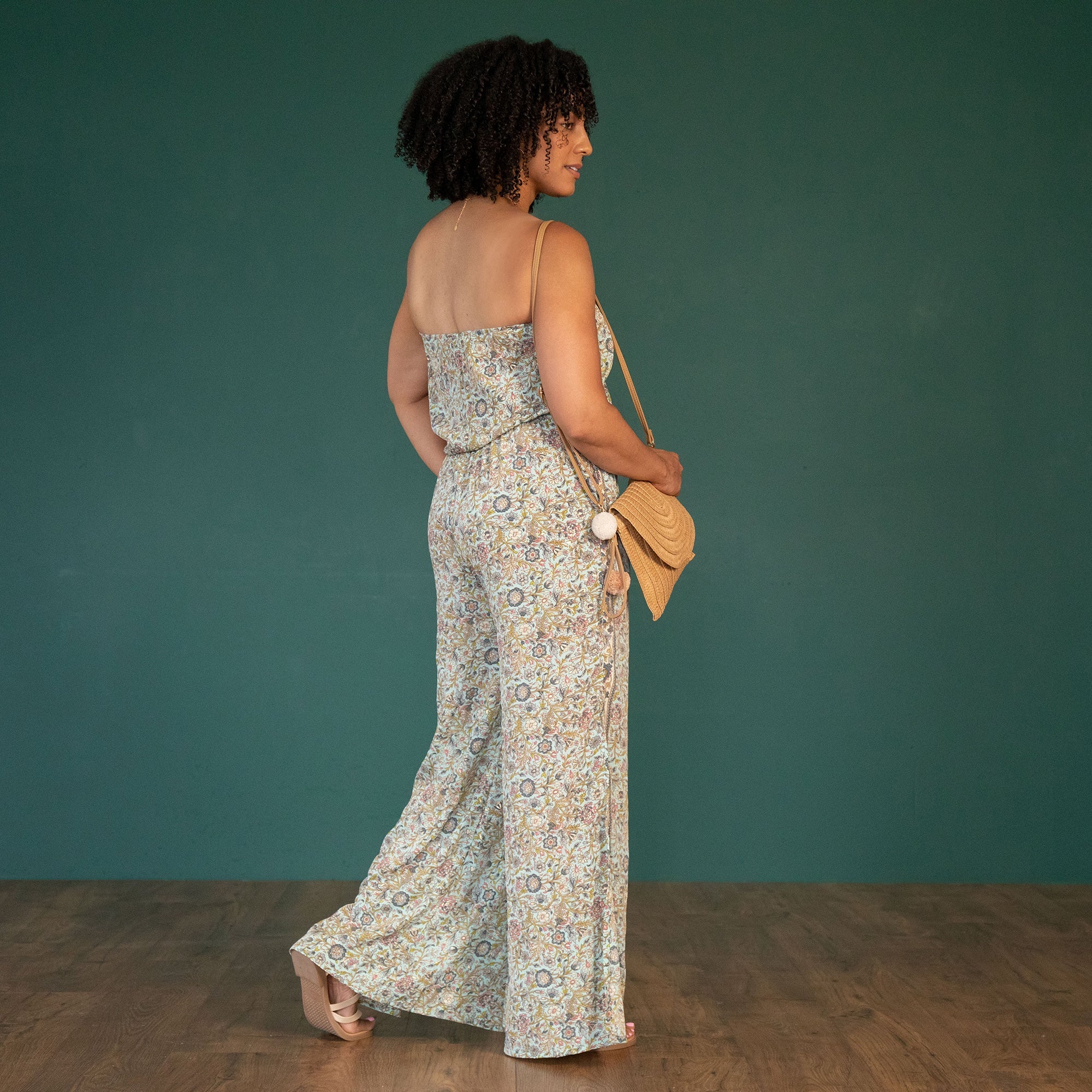 Saree Inspired Strapless Jumpsuit - Aaria Tees Aaria Tees