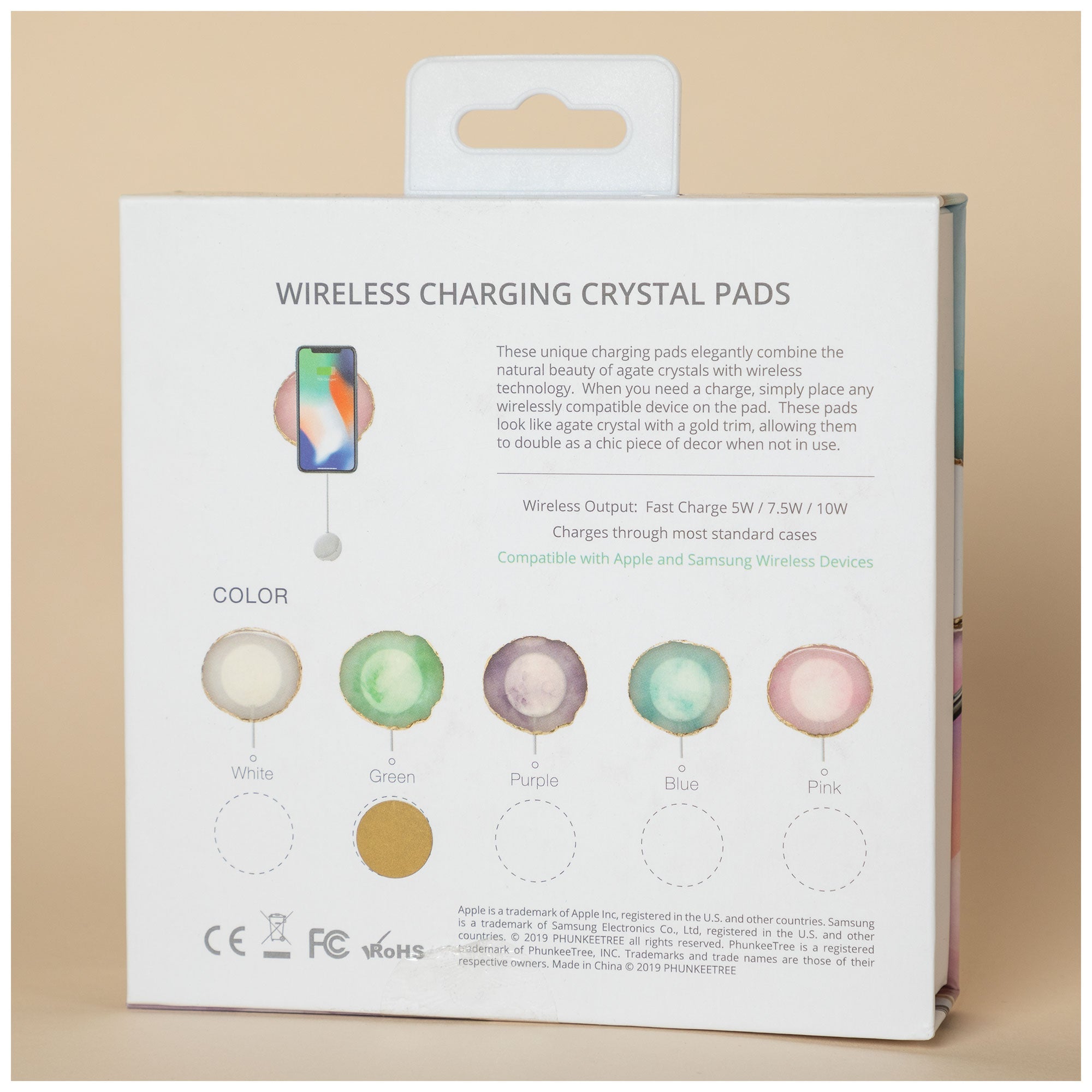 Wireless Charging Agate Crystal Pad - Aaria Tees Aaria Tees