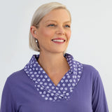 Paw Print Shawl Collar Top - Aaria Tees Aaria Tees