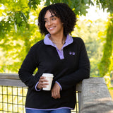 Paw Print Cadet Snap Fleece Pullover - Aaria Tees Aaria Tees