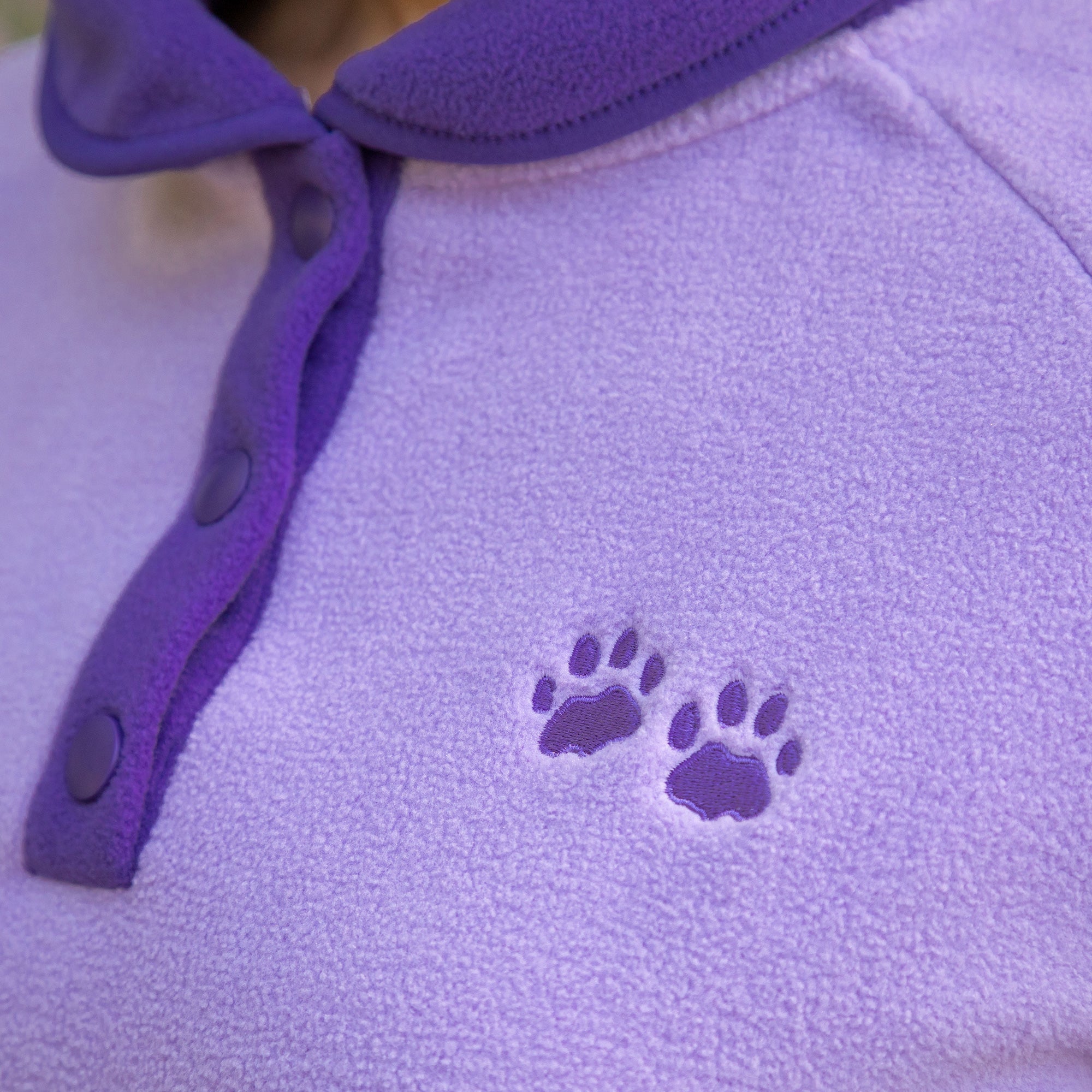 Paw Print Cadet Snap Fleece Pullover - Aaria Tees Aaria Tees