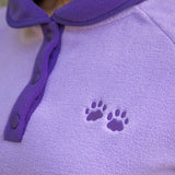 Paw Print Cadet Snap Fleece Pullover - Aaria Tees Aaria Tees