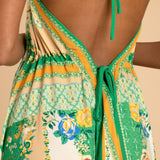 Handkerchief Halter Midi Dress - Aaria Tees Aaria Tees