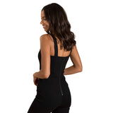 Black Denim Wide Leg Jumpsuit - Aaria Tees Aaria Tees