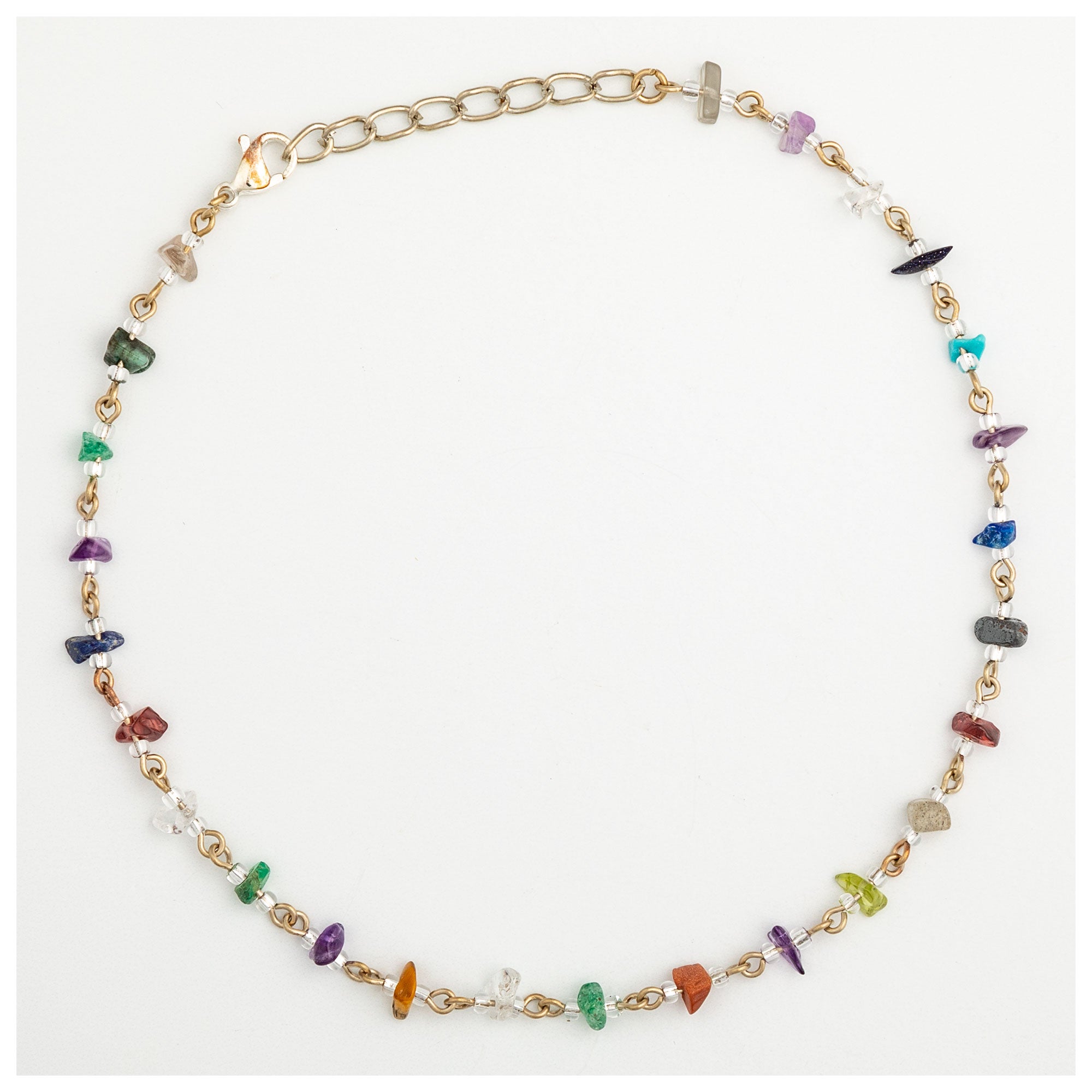 Dangling Gemstones Hand Beaded Anklet - Aaria Tees Aaria Tees