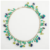 Dangling Gemstones Hand Beaded Anklet - Aaria Tees Aaria Tees