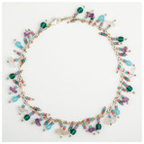 Dangling Gemstones Hand Beaded Anklet - Aaria Tees Aaria Tees