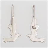 Dove Silhouette Sterling Earrings - Aaria Tees Aaria Tees