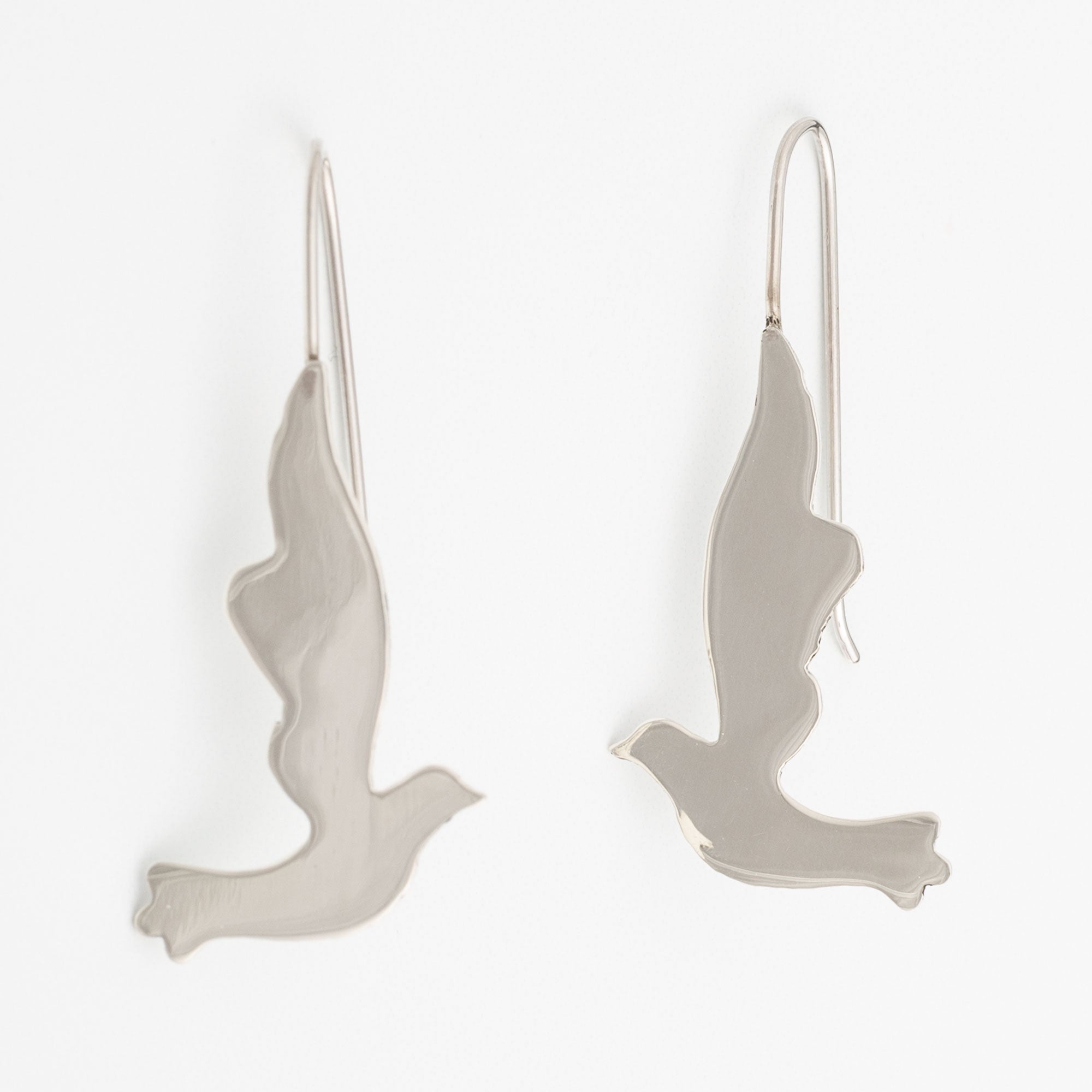 Dove Silhouette Sterling Earrings - Aaria Tees Aaria Tees