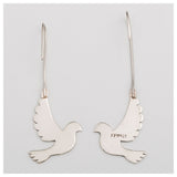 Dove Silhouette Sterling Earrings - Aaria Tees Aaria Tees