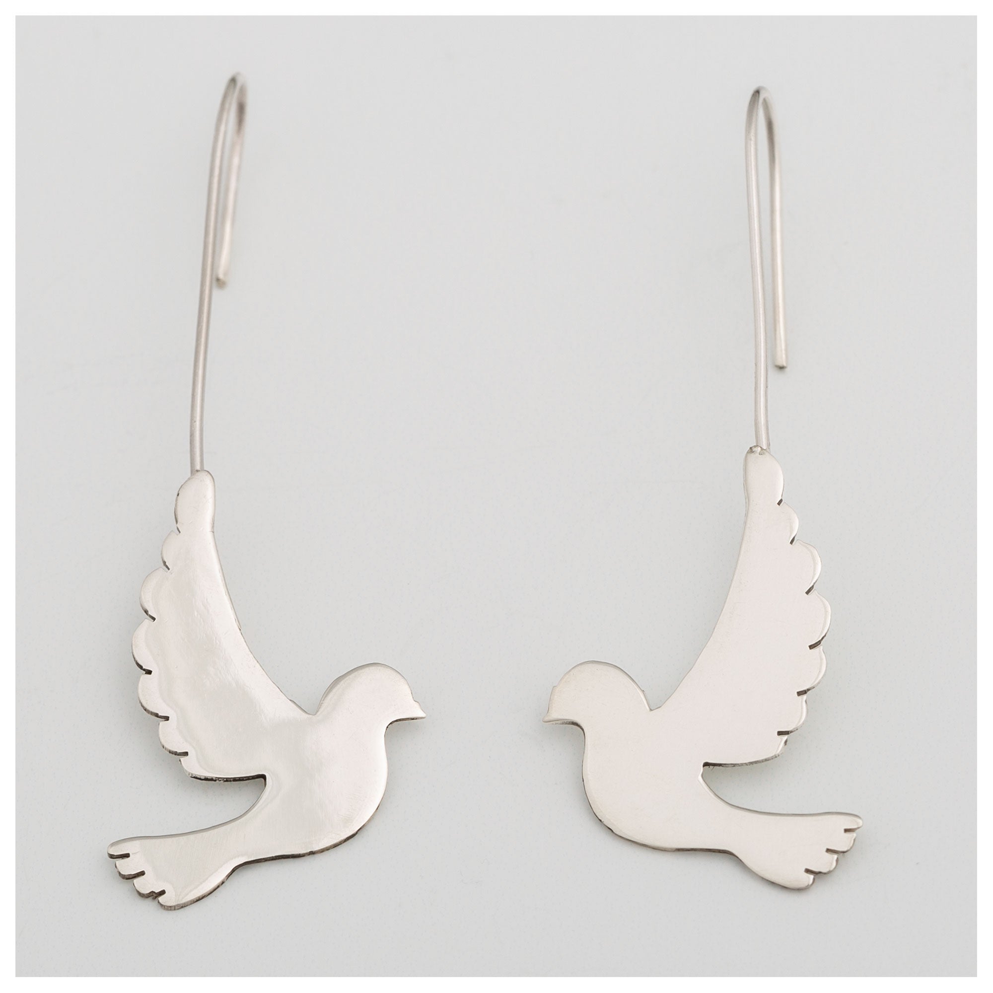 Dove Silhouette Sterling Earrings - Aaria Tees Aaria Tees