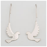 Dove Silhouette Sterling Earrings - Aaria Tees Aaria Tees