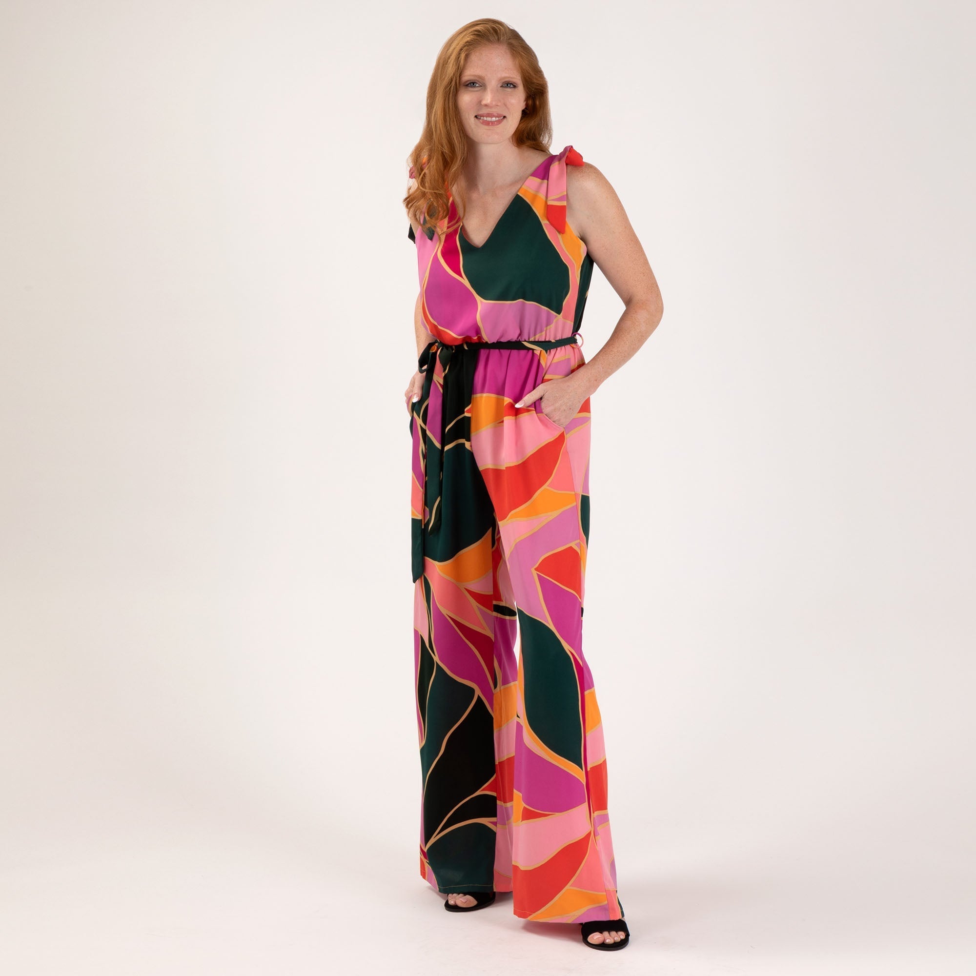 Metamorphosis Tie Shoulder Jumpsuit - Aaria Tees Aaria Tees