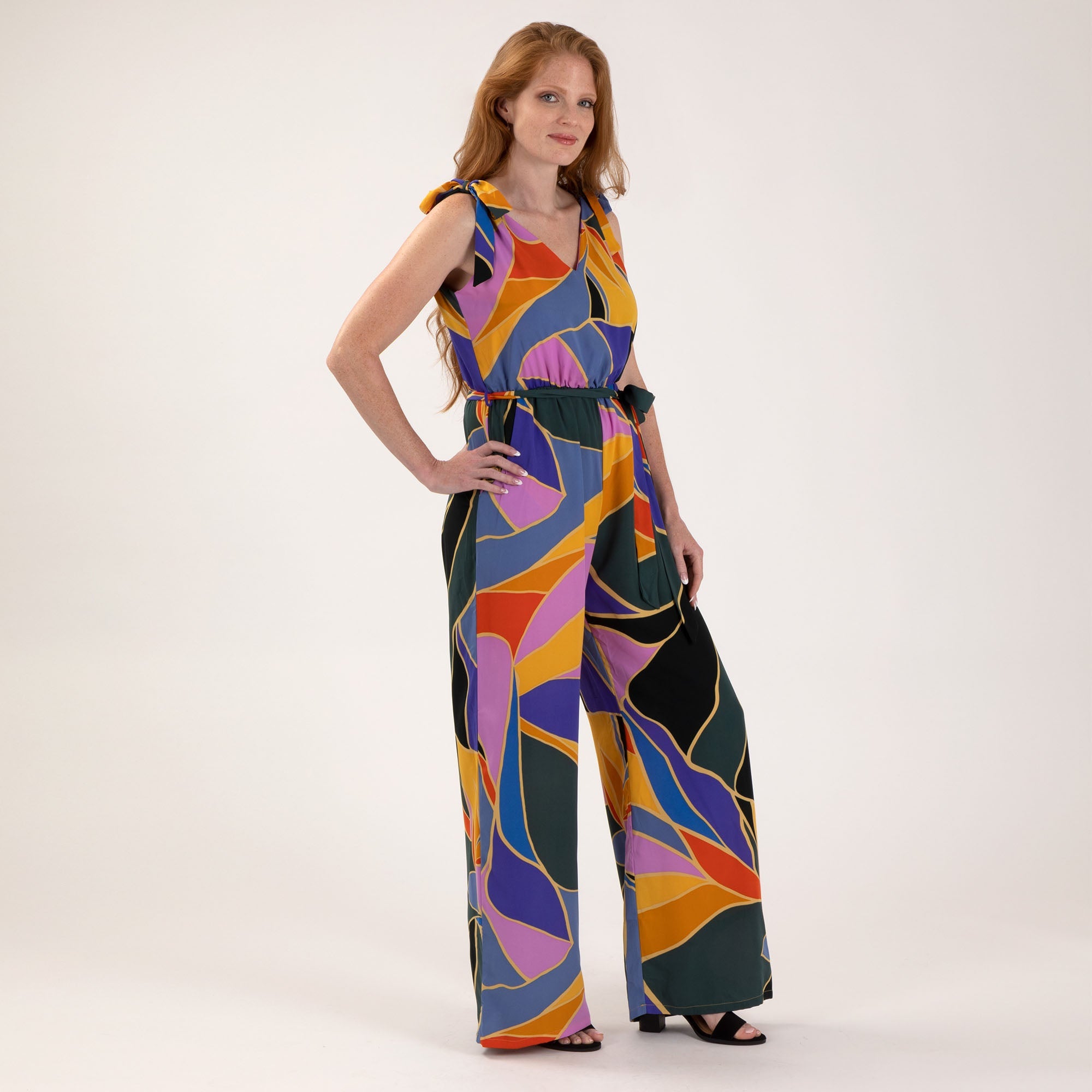 Metamorphosis Tie Shoulder Jumpsuit - Aaria Tees Aaria Tees