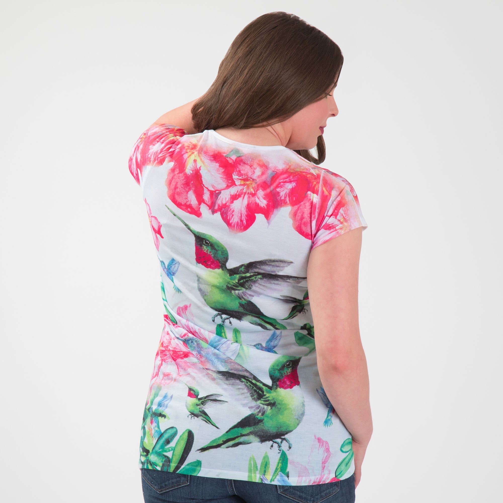 Blissful Hummingbird Short Sleeve Tee - Aaria Tees Aaria Tees