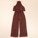 Cheetah Print High Neck Jumpsuit - Aaria Tees Aaria Tees