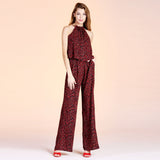 Cheetah Print High Neck Jumpsuit - Aaria Tees Aaria Tees