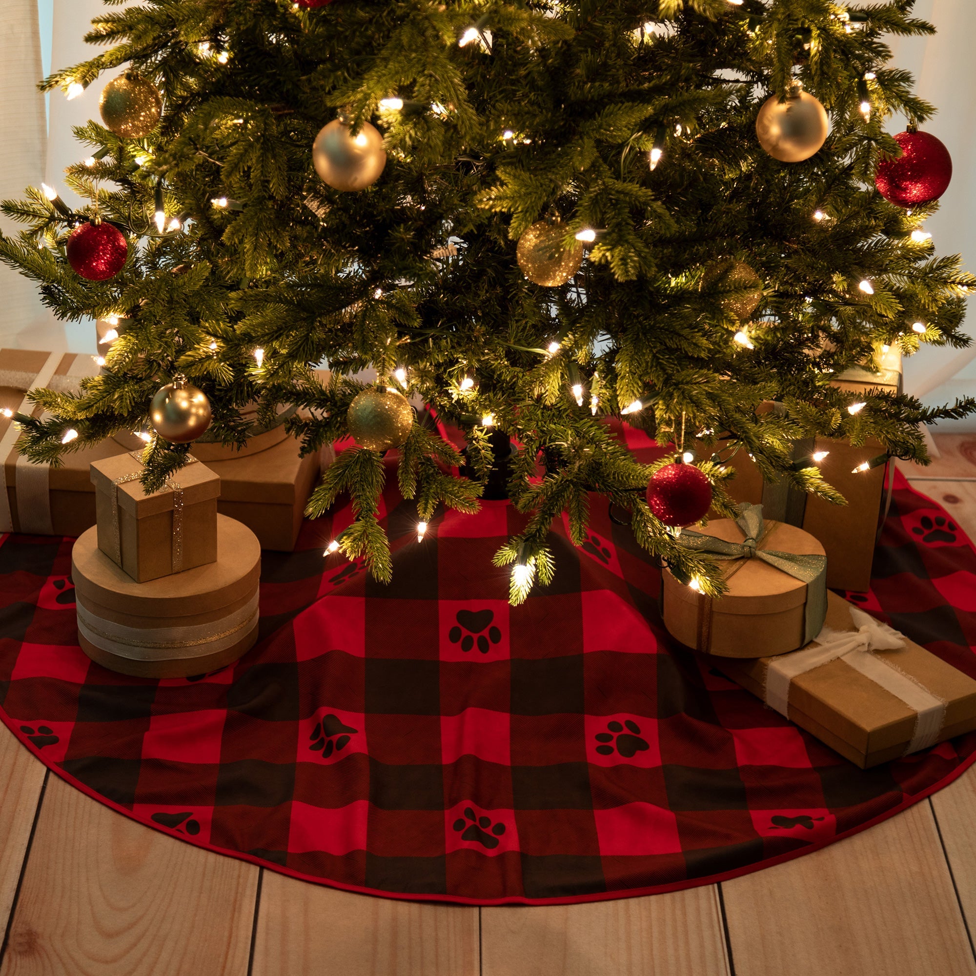 Pets & Paws Christmas Tree Skirt - Aaria Tees Aaria Tees