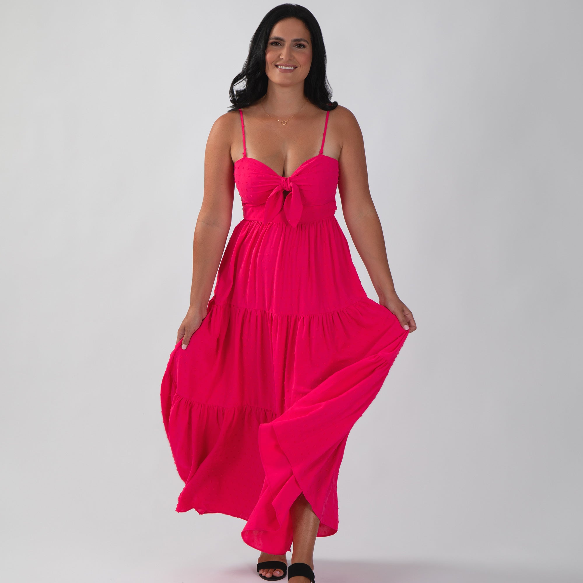 Keyhole Bow Maxi Dress - Aaria Tees Aaria Tees