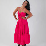 Keyhole Bow Maxi Dress - Aaria Tees Aaria Tees