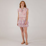 Multi Color Ruffle Smocked Mini Dress - Aaria Tees Aaria Tees
