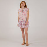 Multi Color Ruffle Smocked Mini Dress - Aaria Tees Aaria Tees