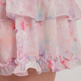 Multi Color Ruffle Smocked Mini Dress - Aaria Tees Aaria Tees