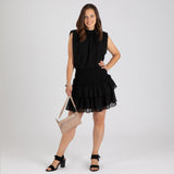 Sleeveless Smocked Mini Dress - Aaria Tees Aaria Tees