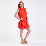 Sleeveless Smocked Mini Dress - Aaria Tees Aaria Tees