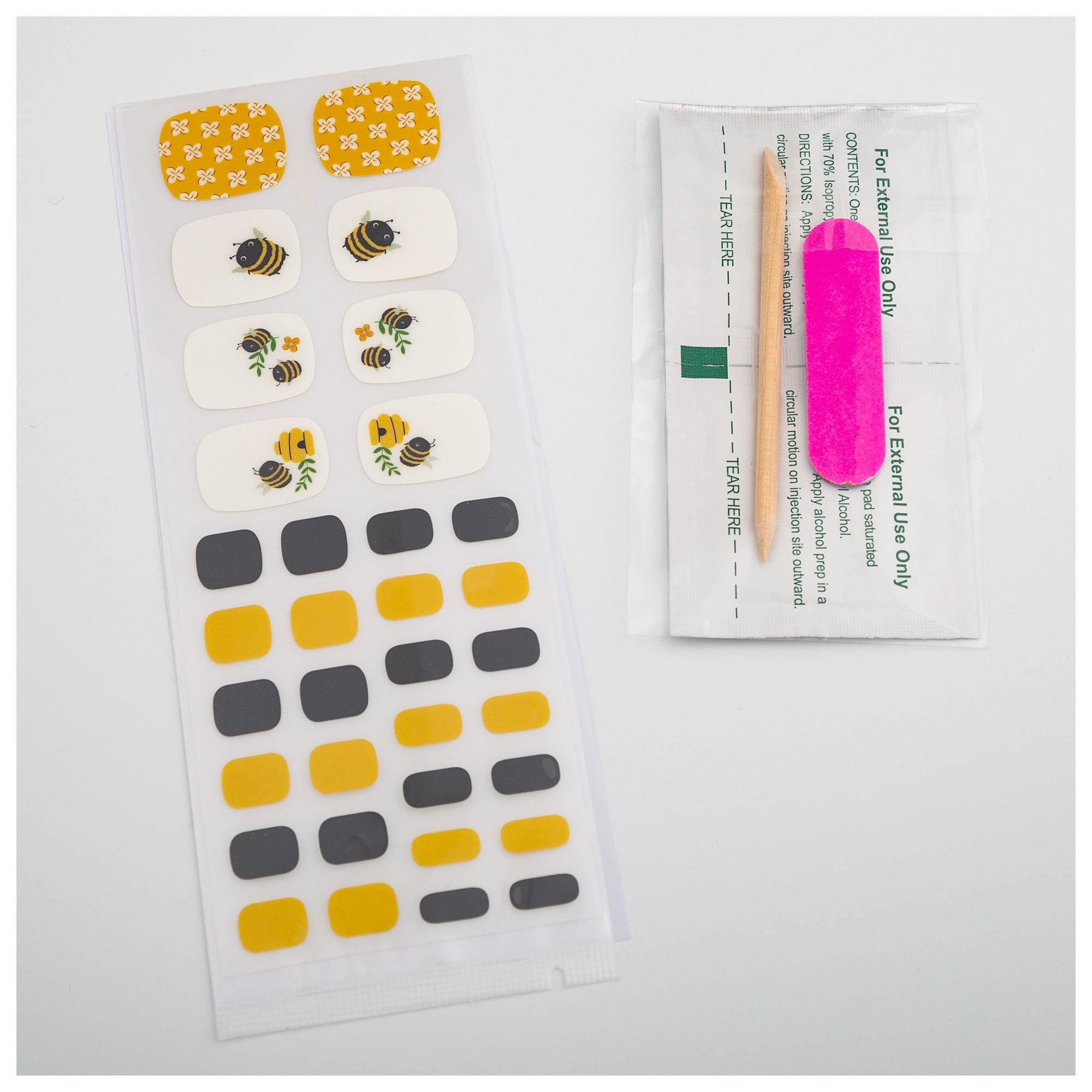 Buzzy Bee Pedicure Nail Wrap Kit - Aaria Tees Aaria Tees