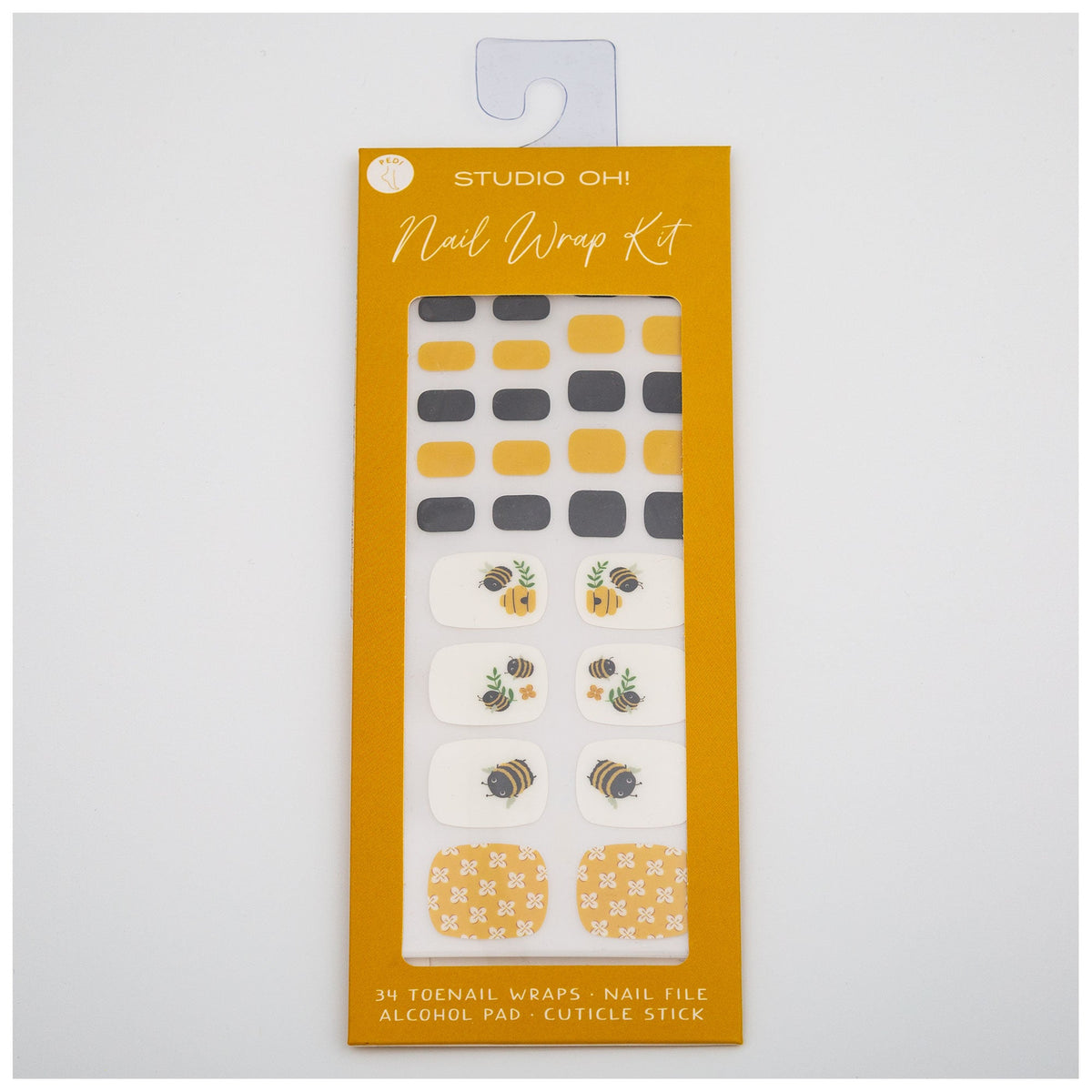 Buzzy Bee Pedicure Nail Wrap Kit - Aaria Tees