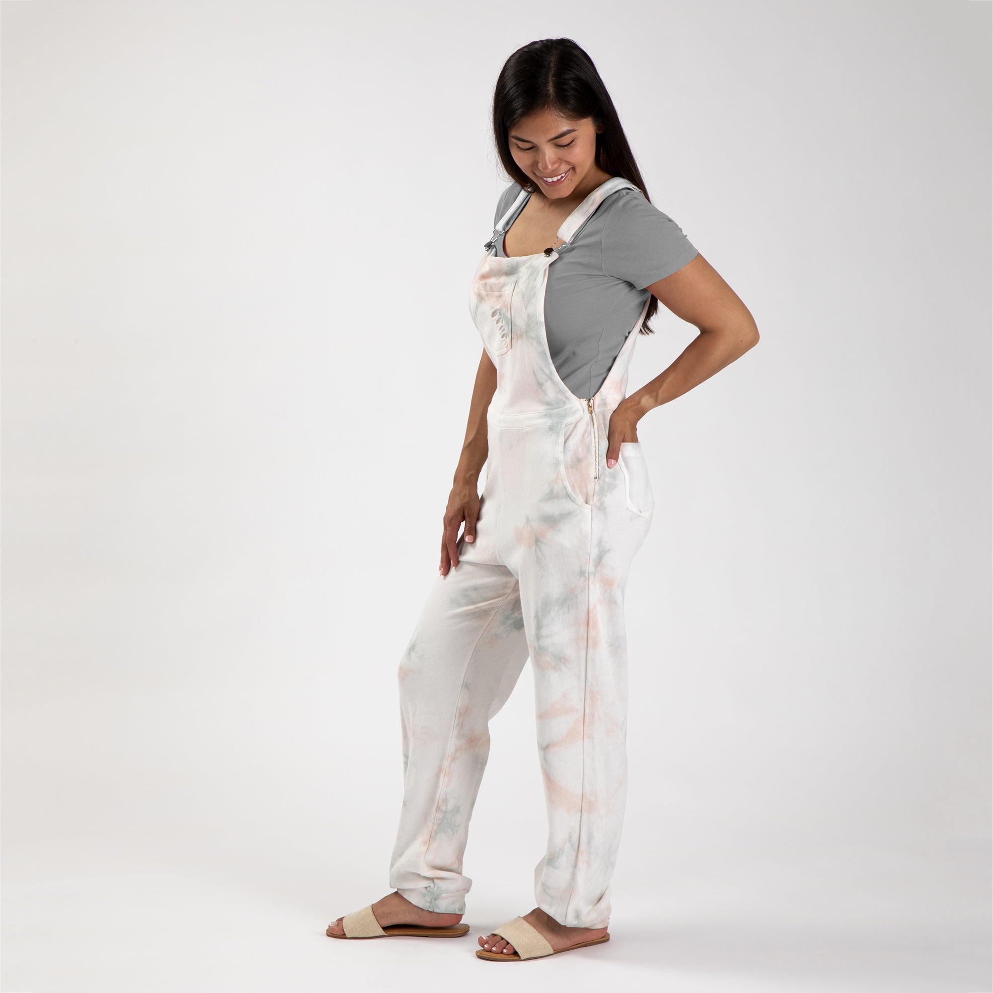 Pink Cloud Tie-Dye Overalls - Aaria Tees Aaria Tees