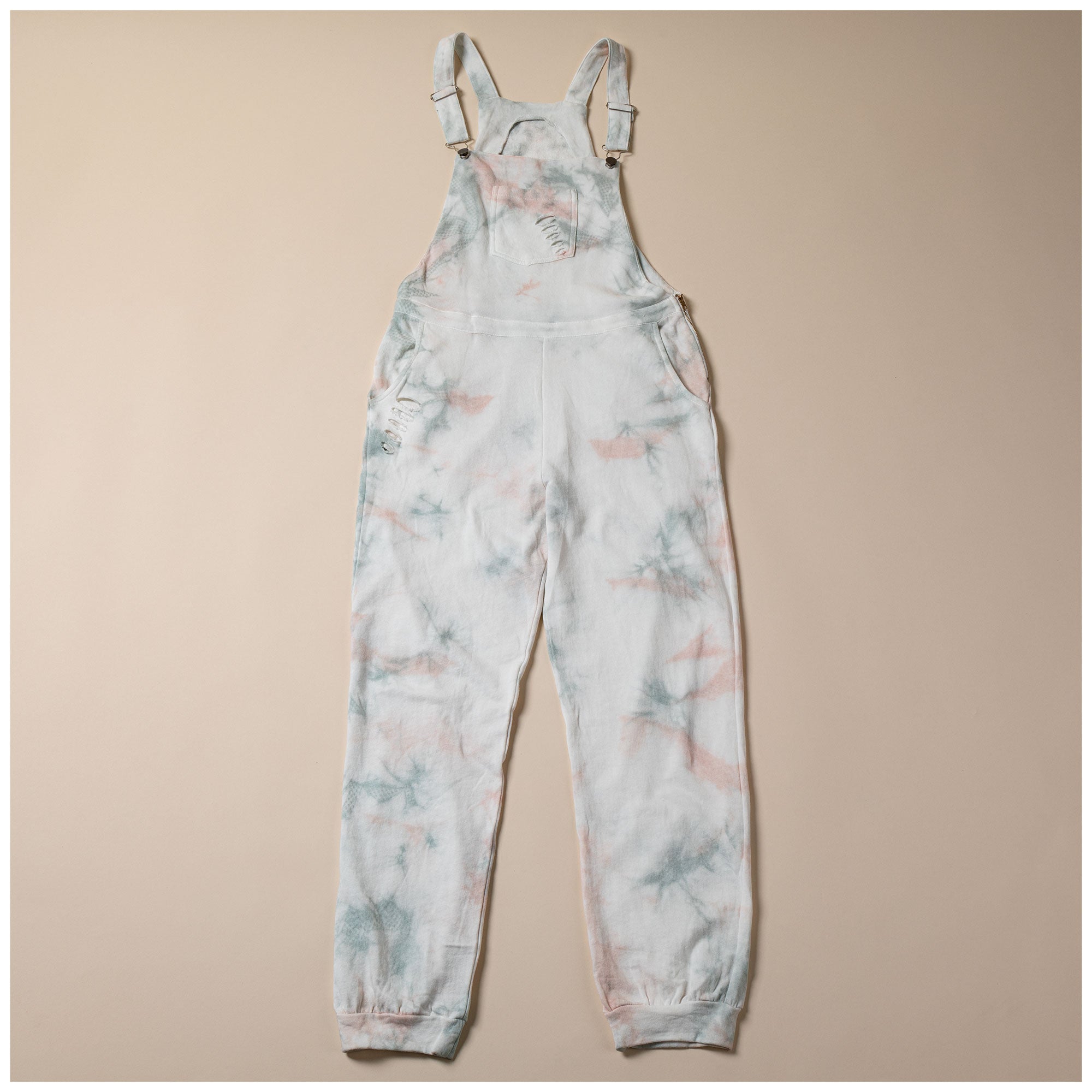 Pink Cloud Tie-Dye Overalls - Aaria Tees Aaria Tees