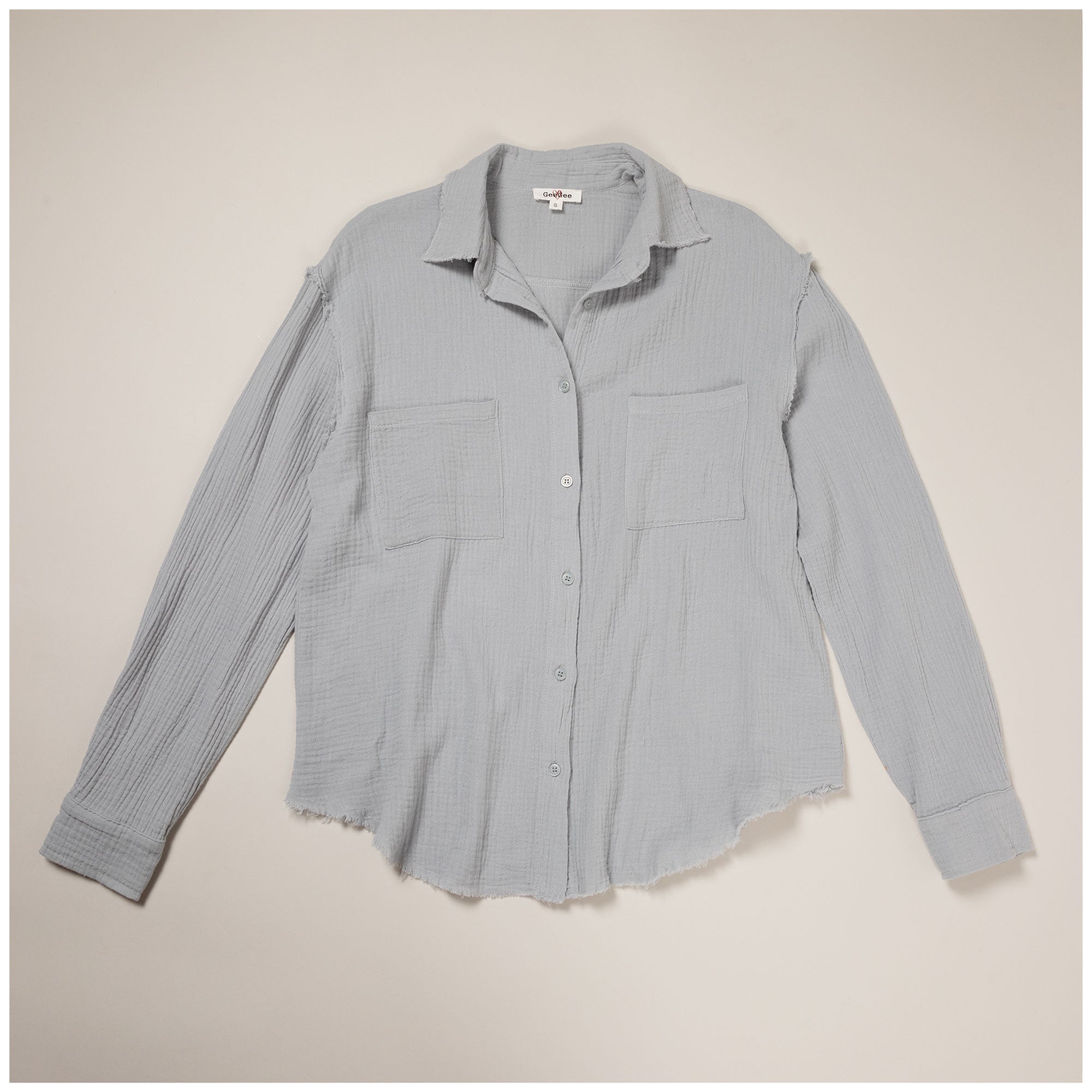 Double Gauze Button Up Shirt - Aaria Tees Aaria Tees