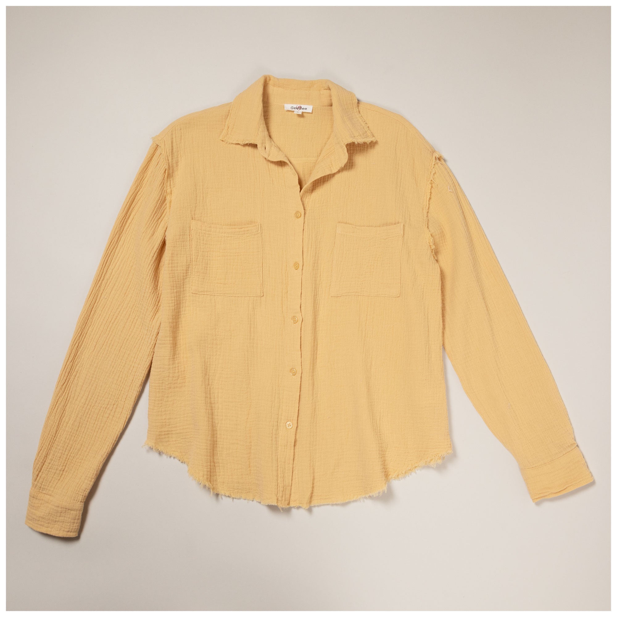 Double Gauze Button Up Shirt - Aaria Tees Aaria Tees