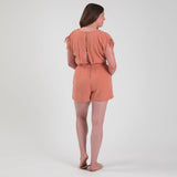 Lightweight V-Neck Romper with Tie Waist - Aaria Tees Aaria Tees
