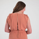 Lightweight V-Neck Romper with Tie Waist - Aaria Tees Aaria Tees