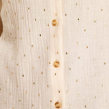 Metallic Polka Dot Button Up Shirt - Aaria Tees Aaria Tees