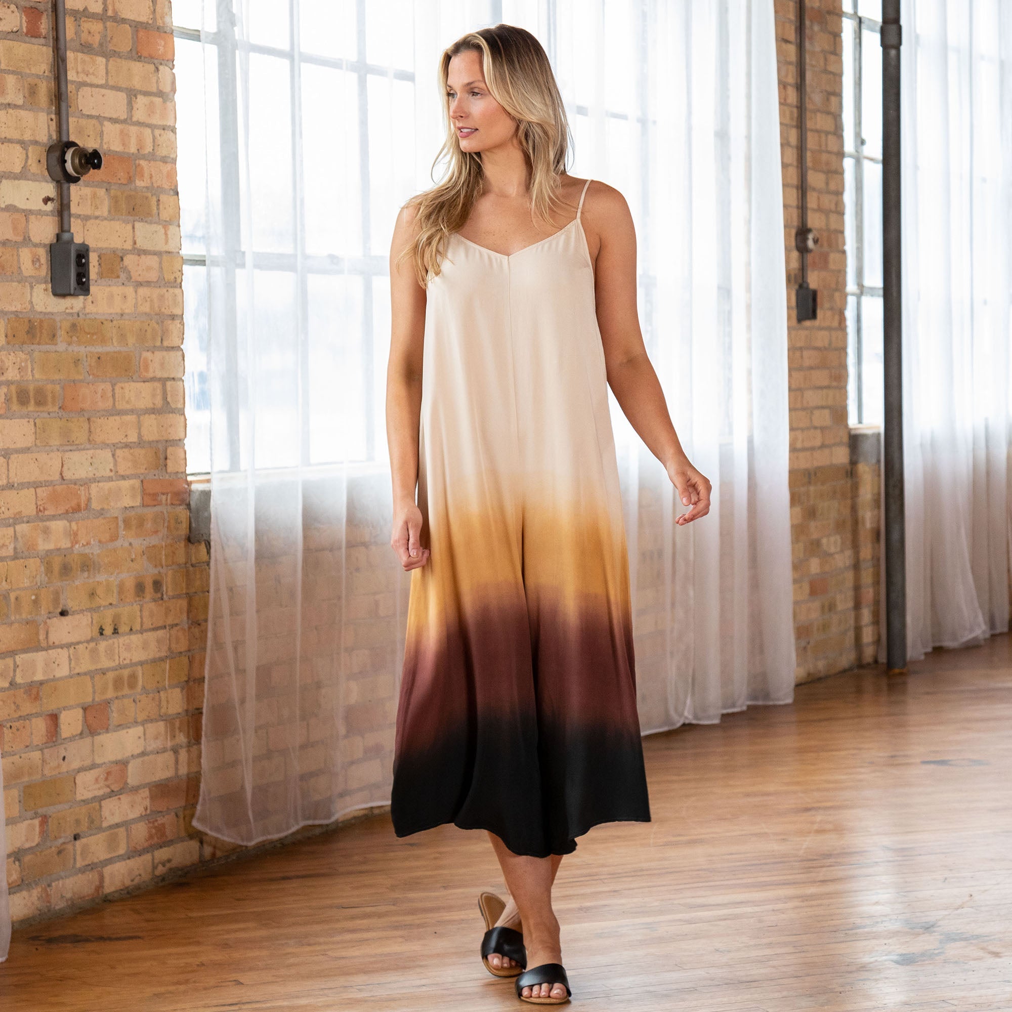 Ombre Wide Leg Cami Jumpsuit - Aaria Tees Aaria Tees