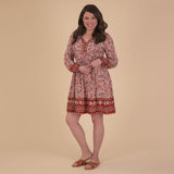 Romantic Floral Border Print Dress - Aaria Tees Aaria Tees