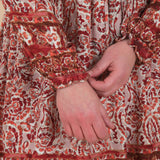 Romantic Floral Border Print Dress - Aaria Tees Aaria Tees