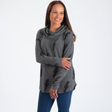 Lightning Bolt Cowl Neck Sweater - Aaria Tees Aaria Tees