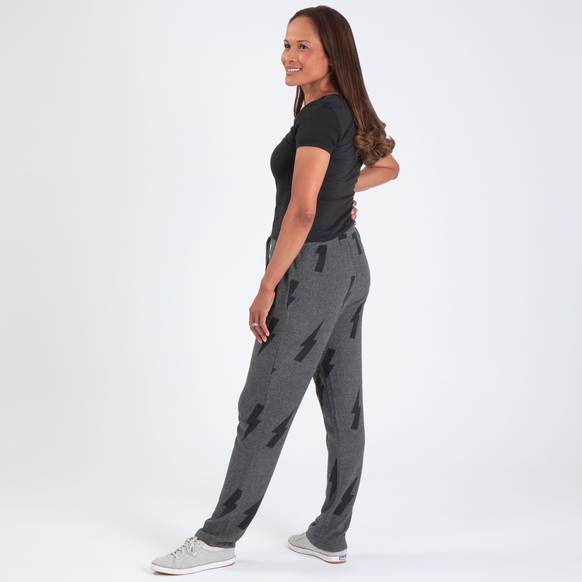 Lightning Bolt Hacci Drawstring Pants - Aaria Tees Aaria Tees